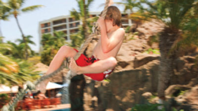 The rope swing at Grand Wailea // © 2013 Grand Wailea, a Waldorf Astoria Resort