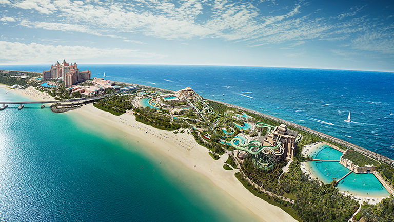 Atlantis Aquaventure is billed as the world’s largest waterpark, with 50 slides.