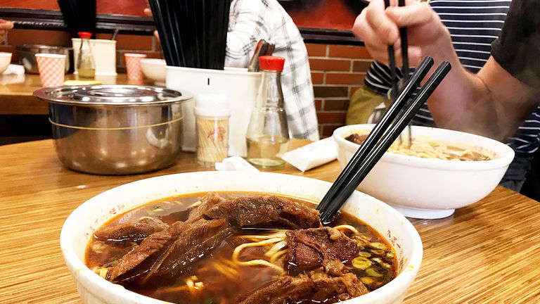 Comfort comes in the form of noodles at Yongkang Beef Noodles.