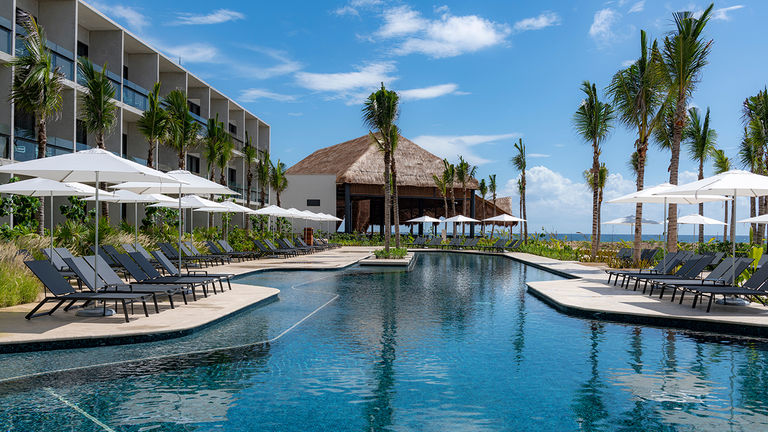 Hilton Tulum Riviera Maya All-Inclusive Resort, which opened in 2022, is a family-friendly option that features teens’ and kids’ clubs.