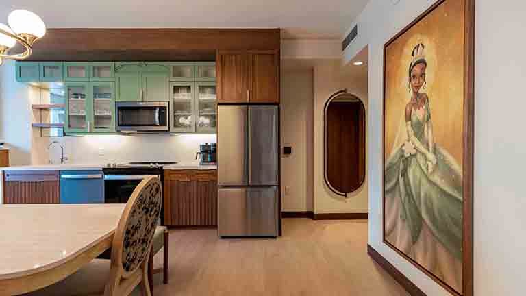 One- and two-bedroom villas feature a full-size kitchen and a washer and dryer.