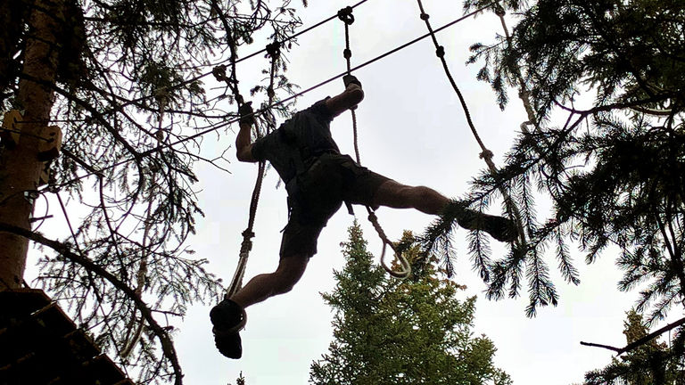 Some participants braved The Lost Forest's ropes course in Snowmass, Colo.