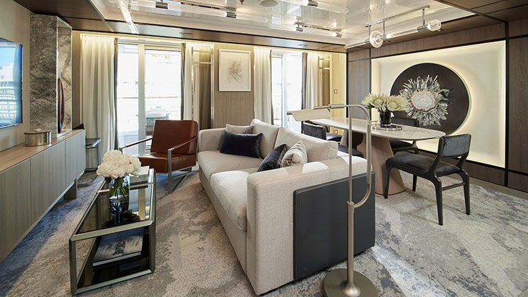 Suites and other spaces onboard Grandeur highlight the line’s attention to detail.