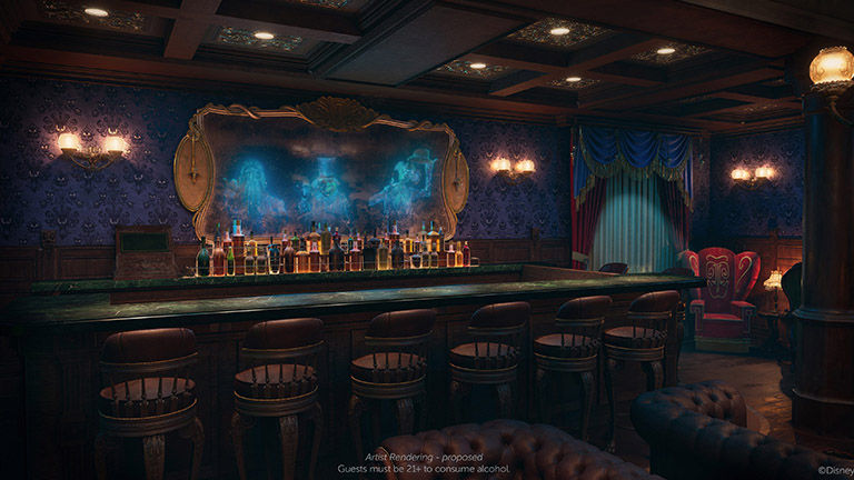 The Haunted Mansion Parlor will be based on Disney's popular theme park ride.