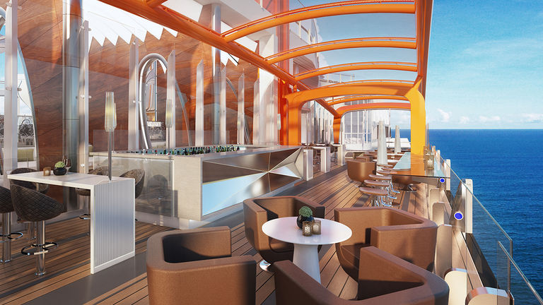 The Magic Carpet on Celebrity Edge can convert to fit multiple uses.