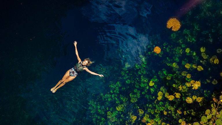 Xcaret offers a Xenotes Tour to four natural cenotes on the Ruta de los Cenotes (Cenotes Route).